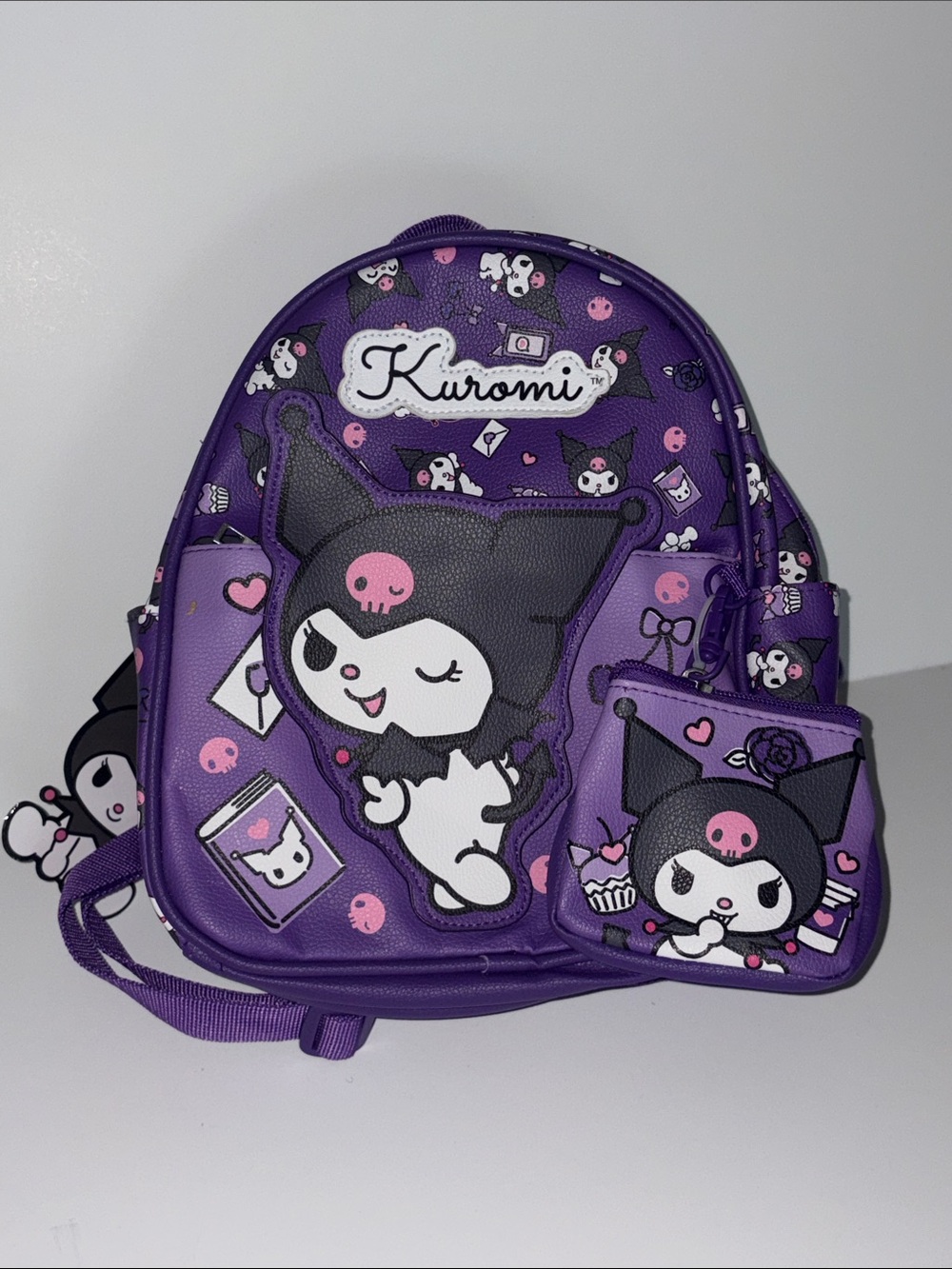NWT! Sanrio Kuromi Purple Kids Mini Backpack with Coin Purse